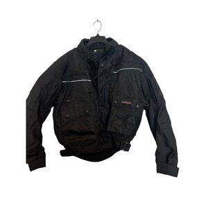 Motoboss Motorcycle Jacket Black Armored Size S CE Approved
